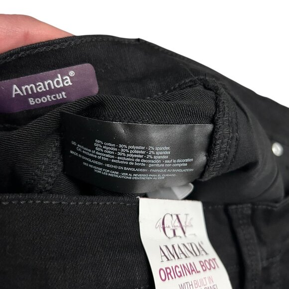 Gloria Vanderbilt Amanda Women's Size 6 Short Black Bootcut Jeans Denim Pant NWT - Picture 5 of 7